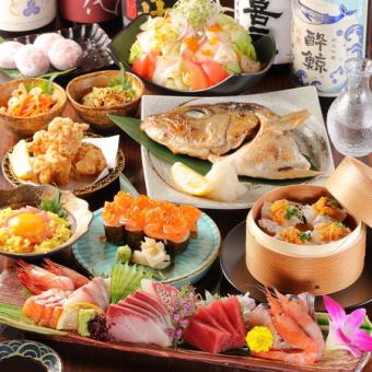 2 hours of all-you-can-drink, sushi, and luxurious sashimi! [Perfect for year-end and New Year's parties] Umeda Club Course: 16 dishes for 6,000 yen