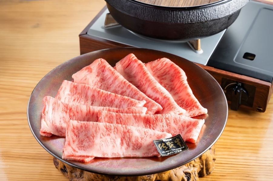 [Saga beef sukiyaki course] 6 dishes 6,600 yen (tax included)