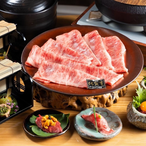 【九州産黒毛和牛すき焼きコース】全9品8800円(税込)