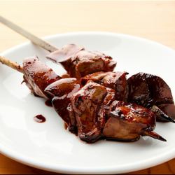 我們最受歡迎的產品：芝麻鹽漬肝串（2串）