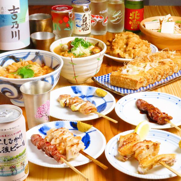 [Perfect for parties] Our banquet courses feature our proud selection of yakitori and local cuisine, all with all-you-can-drink options!