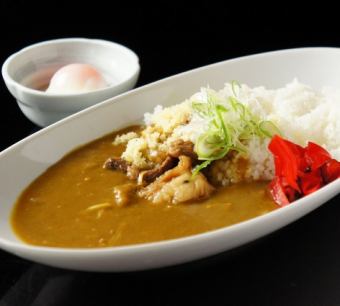 Beef tendon Japanese style curry rice (with hot egg)