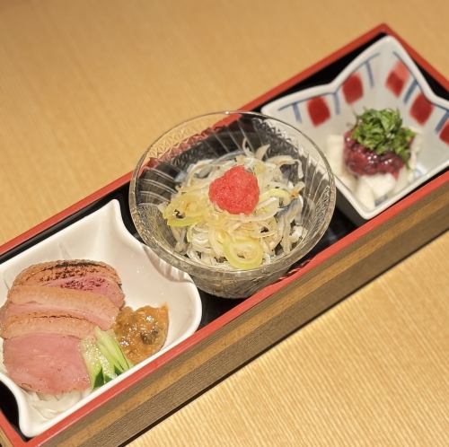 季節の前菜3種盛り