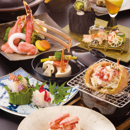 活毛蟹と蟹しゃぶコース 全9品 27,720円(税込)