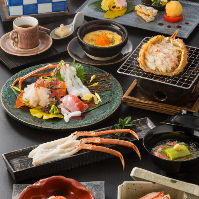 活ずわい蟹と活毛蟹コース(2名様より)全10品 33,264円(税込)