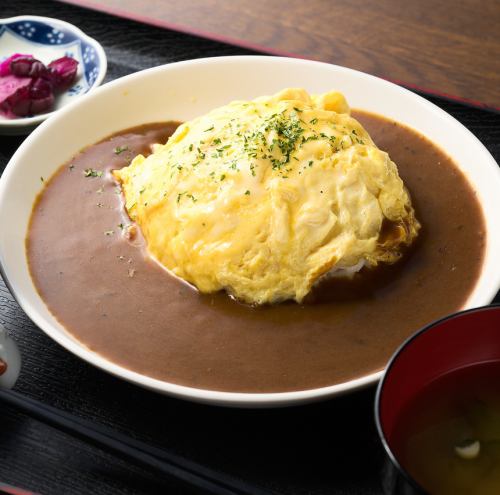Omelet curry set meal