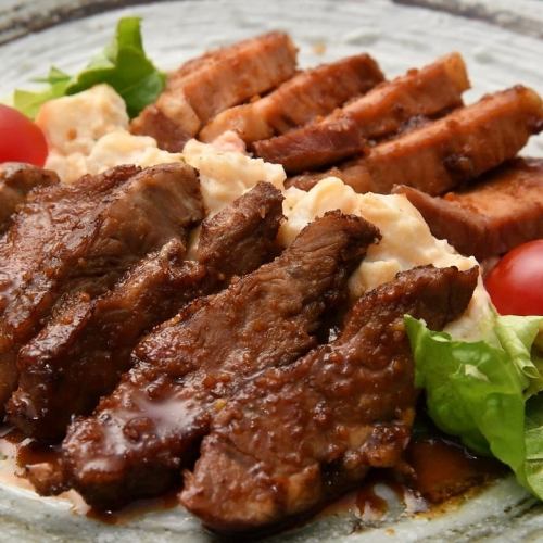 安格斯牛肉和Hayashi SPF豬肉拼盤