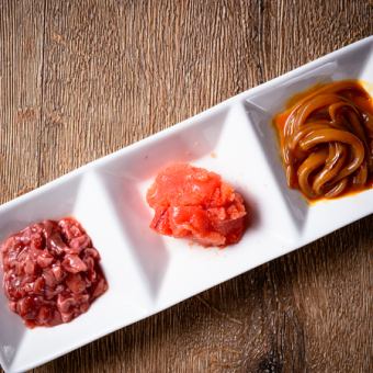 日本酒のあて三種盛り