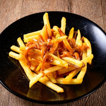 塩辛バターのポテトフライ