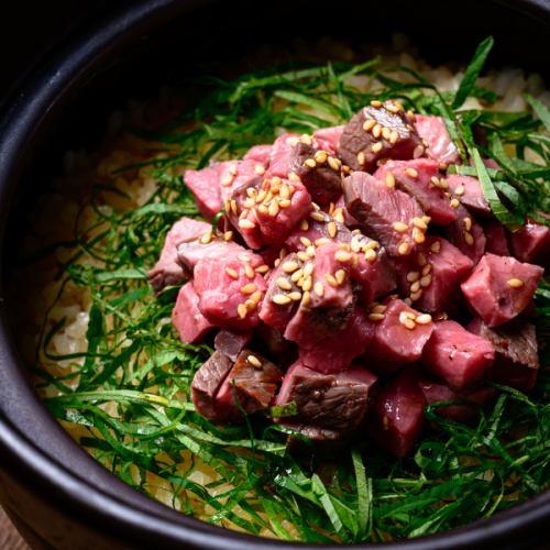 ローストビーフと大葉の土鍋ご飯