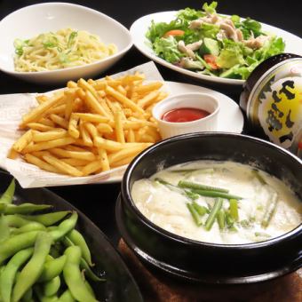 ノンアルコール含む2H飲み放題付き☆フライドポテトや炊き餃子含む5品2500円！