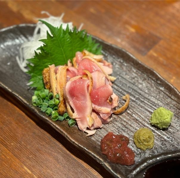 薩摩地鶏のももたたき刺し
