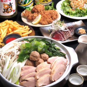 2H飲み放題付き☆ローストチキン・カツオのたたき含む6品3000円！