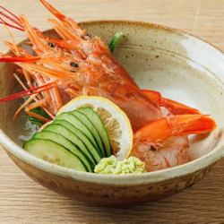 Thinly sliced flounder/red shrimp (3 pieces)