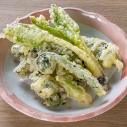 Spring vegetable tempura
