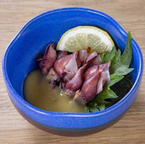 Firefly squid with vinegar and miso
