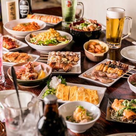 [2 hours all-you-can-drink included] Fresh fish, local chicken, Hitachi beef sushi, and yakitori course [5500 yen → 4500 yen] Not available on Fridays