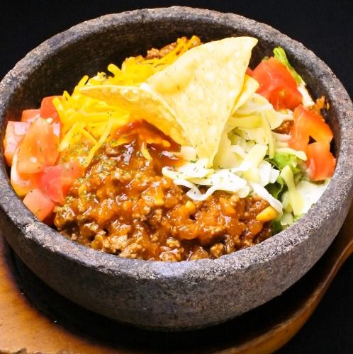 Stone-baked taco rice