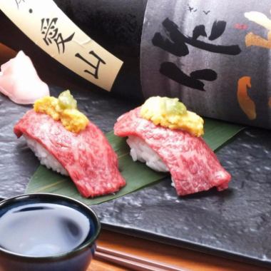 Fresh ☆ very popular Kuroge Wagyu beef sushi