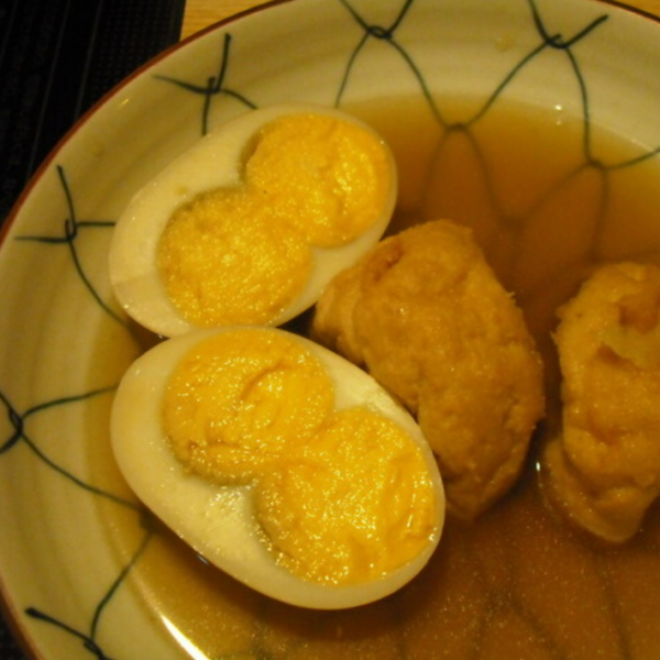 Oden egg (half-boiled)