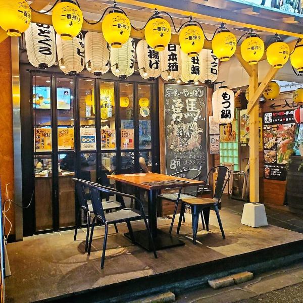 Izakaya Yuma at Nishikawaguchi.The terrace seats at the main store are inundated with popularity !! The terrace seats where you can enjoy delicious sake and food while preventing honey are recommended for reservations ♪ Please use this opportunity as it will be a limited time seat. No !!