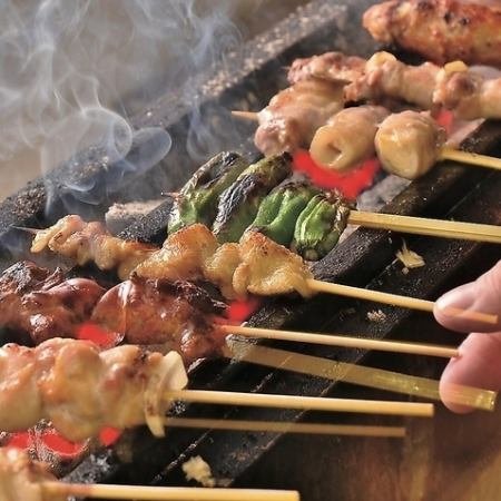 [Most popular!!] Yakitori platter all-you-can-eat course (all 7 dishes + 120 minutes all-you-can-drink → 4,000 yen (tax included)