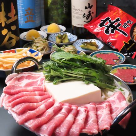 【各種ご宴会に】能登豚ロース野菜鍋コース+90分(L.O75分)飲み放題付き5000円!