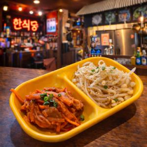 All-you-can-eat Korean side dishes (banchan) and appetizers!!