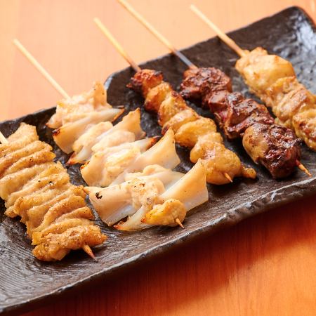 焼き鳥 五種盛り