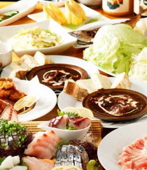 【吃築紫套餐】2小時無限暢飲+豐盛的肉拼盤等共7道菜→5,200日圓