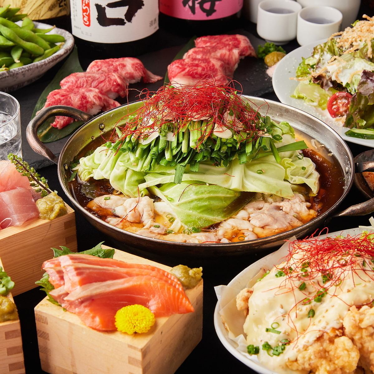 3時間飲み放題付きのコスパ抜群コース！寛ぎ時間をあなたに