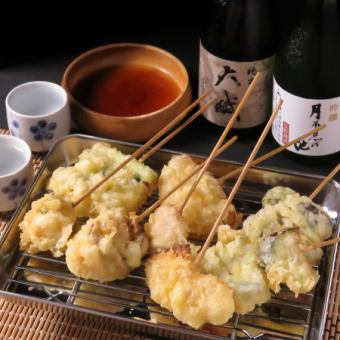 【啤酒無限暢飲】8種烤串和5種單點菜色的宴會套餐