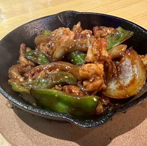 Stir-fried chicken neck with miso