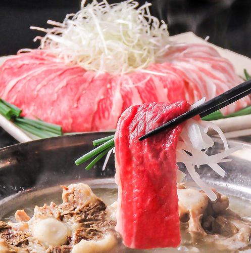 [Collagen-rich beef tail soup green onion shabu-shabu] Course with all-you-can-drink 5000 yen ~