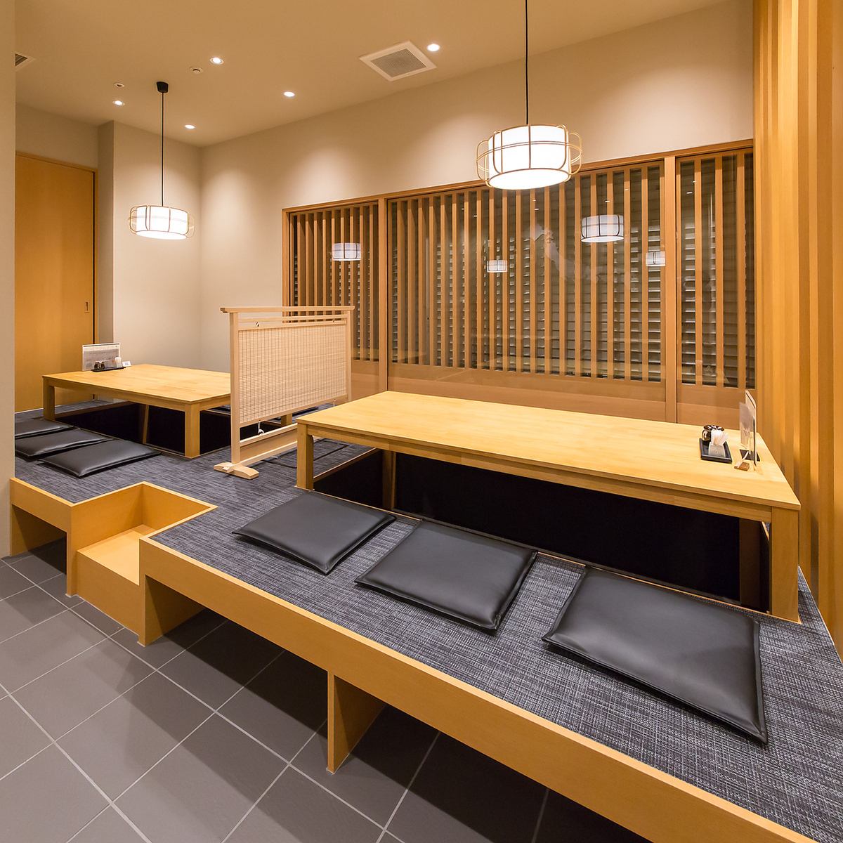 掘りごたつ席をご用意◎広々としたお席で大人数でも利用可能♪