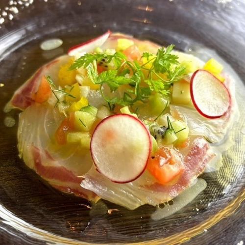 紅鯛魚生牛肉片