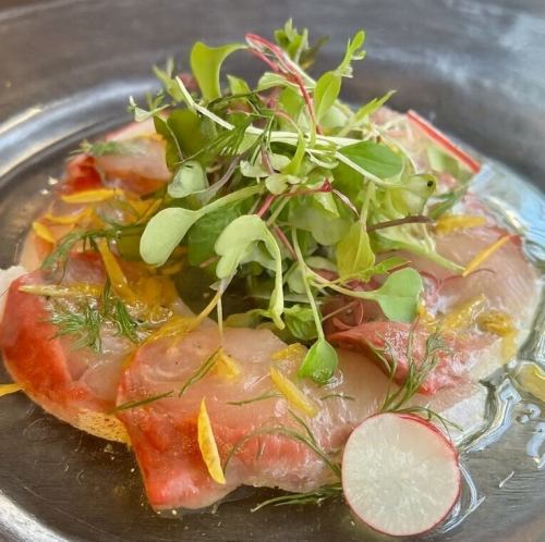 寒ブリの柚子カルパッチョ