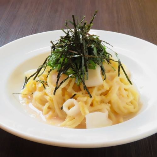 柚子と小イカのタラコスパ