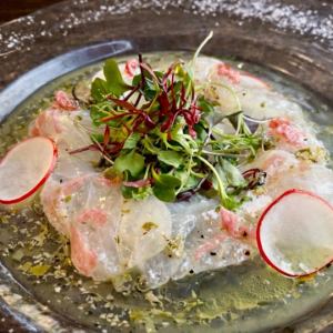 真鯛のカルパッチョ～桜の香りを添えて～