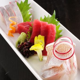 お造り三種盛り合わせ