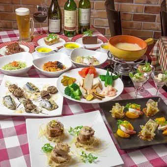 【ディナー】モルトコース☆前菜,生パスタ,+デザート※前日12時迄電話予約必須