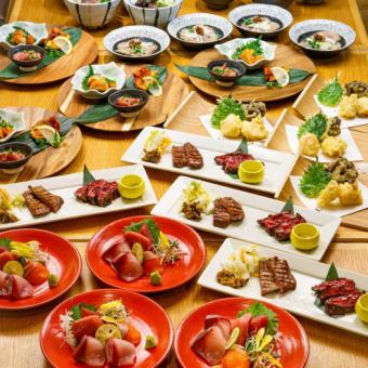 牛たん焼きやお刺身など〈全7品〉＆90分飲み放題付!ボリューム◎いわき満腹コース 5500円(税込)