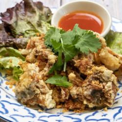 Garlic fried soft shell crab