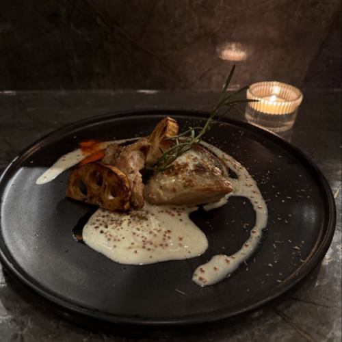 国産豚肩ロースのポシェ