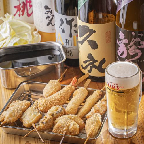 人気メニューを贅沢に味わえる『串かつセット』