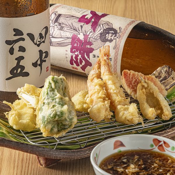独自の配合で作った薄い衣が自慢の【天ぷら】