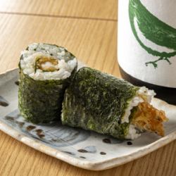 海老天むす海苔巻き