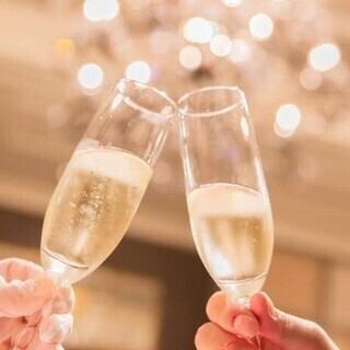 【銀座×女子会】ご褒美ディナースパークリング含む2H飲放題&串8本＋〆茶漬け＋デザート付6500円