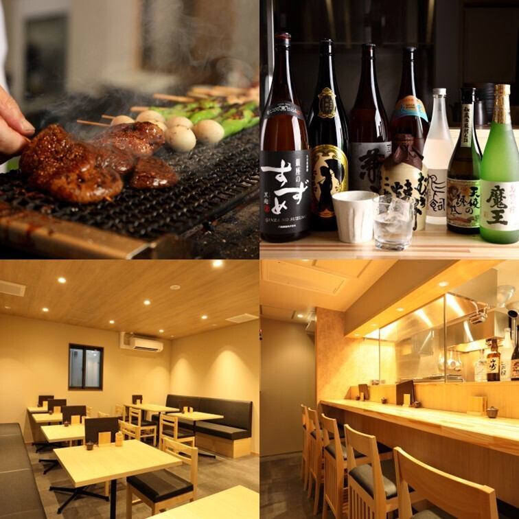 厳選した地鶏やこだわりの食材を使った串料理が楽しめる♪焼酎や日本酒も充実の品揃え