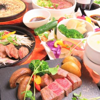 贅沢に食べるならこのコース！シャトーブリアンも楽しめる全12品　7700円コース(税込)